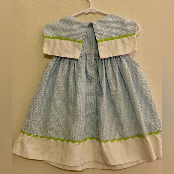 Samara Blue Seersucker Dress 3T EUC/Like New - Picture 4 of 5